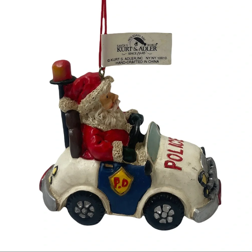 Vintage Christmas Ornaments Kurt Adler Police Rare Retired Limited Collectible